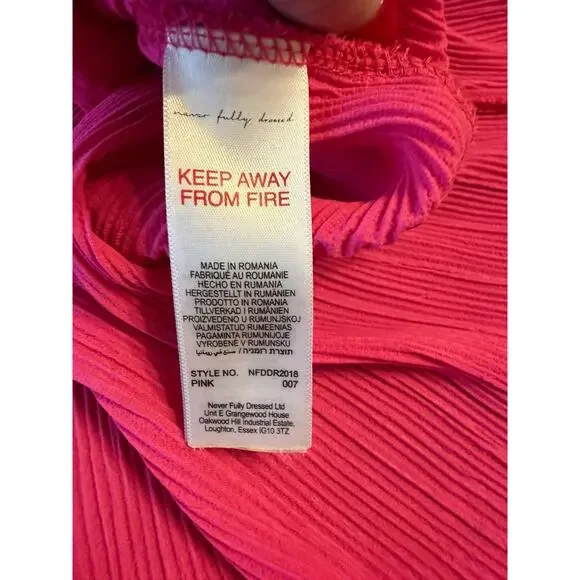 NWT Never Fully Dressed Pink Plisse Emma Dress - Size 20 - Picture 4 of 16
